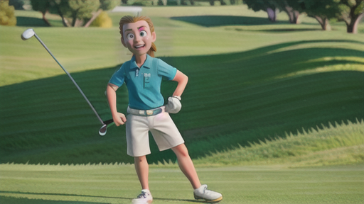 つま先下がり：右足寄りのアドレスと体の回転で打つ