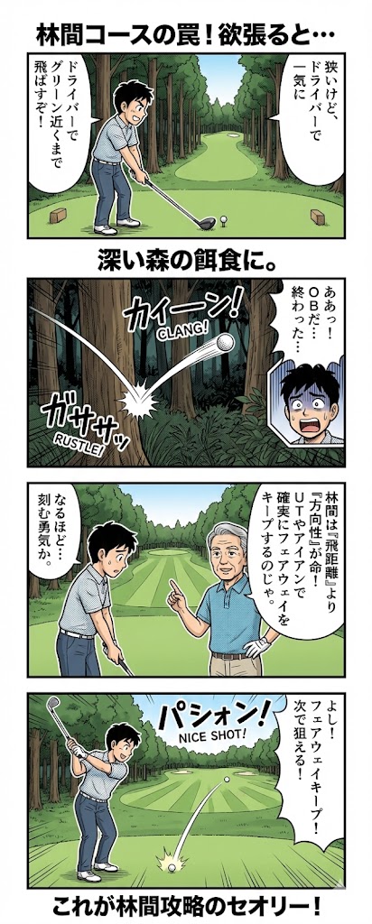 林間コース攻略法！戦略とクラブ選びでゴルフのスコアを伸ばす秘訣