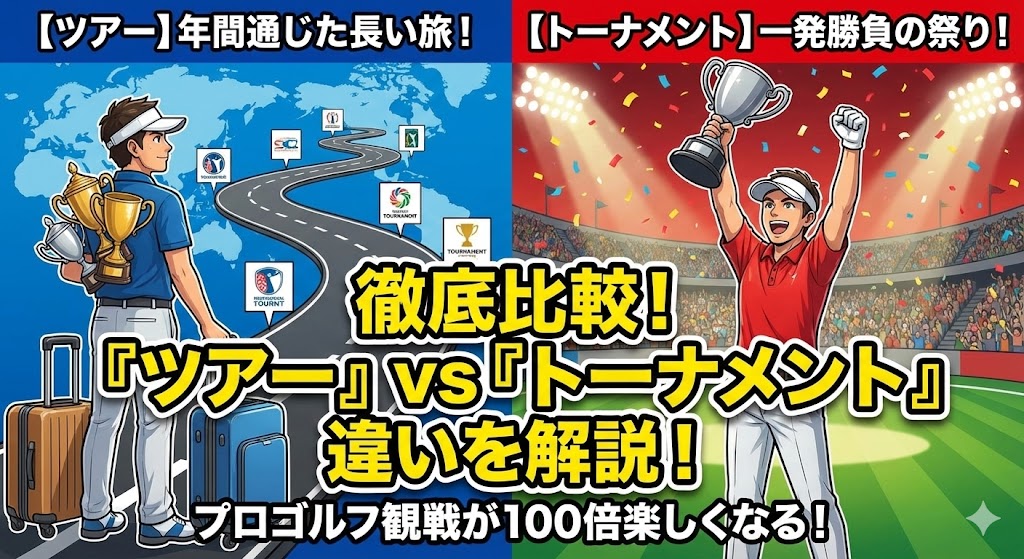 プロゴルフ観戦がもっと楽しくなる！『ツアー』と『トーナメント』の違いを徹底解説