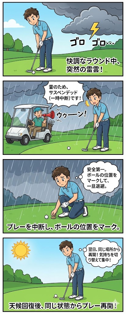 ゴルフ用語「サスペンデッド」知ってる？