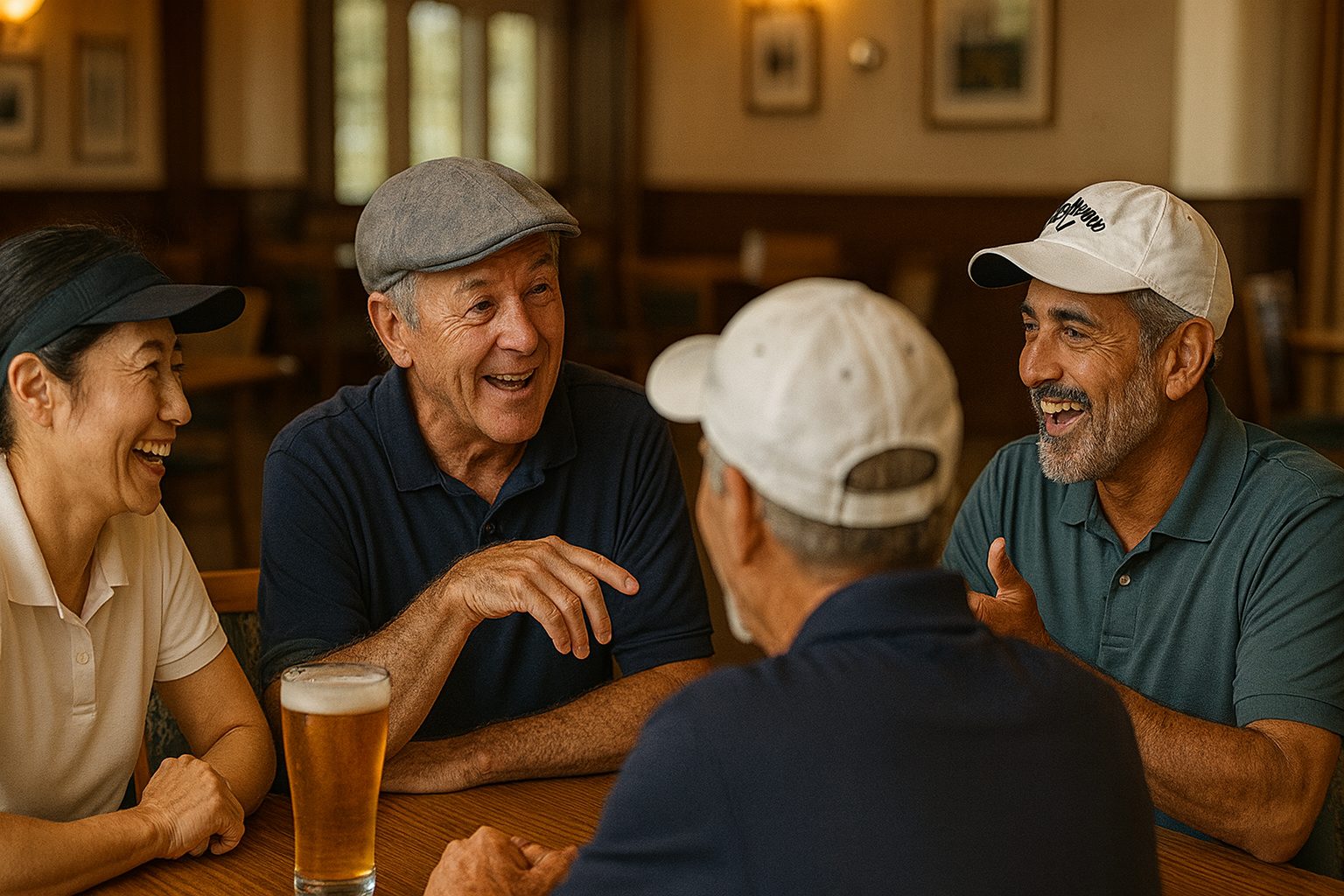 19番ホールでの会話術: ゴルファー同士の楽しい会話シーン