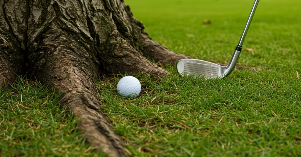 バックスイングが取れない？2023年のルール改定：後方線上救済の変更点