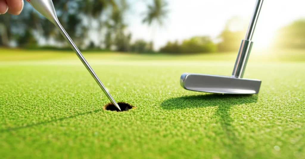 ゴルフのリペアマナー完全ガイド！正しいボールマーク修復で差をつける方法