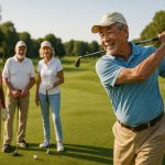 ゴルフのシニアは何歳から？プロ・アマ・シニアティーの年齢基準を完全解説ゴルフを楽しむシニア世代の爽やかなプレー風景
