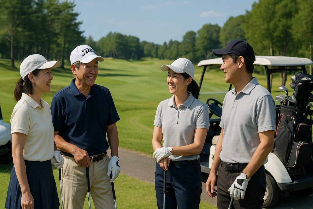ゴルフ一人予約で快適にプレーする日本人ゴルファーたち