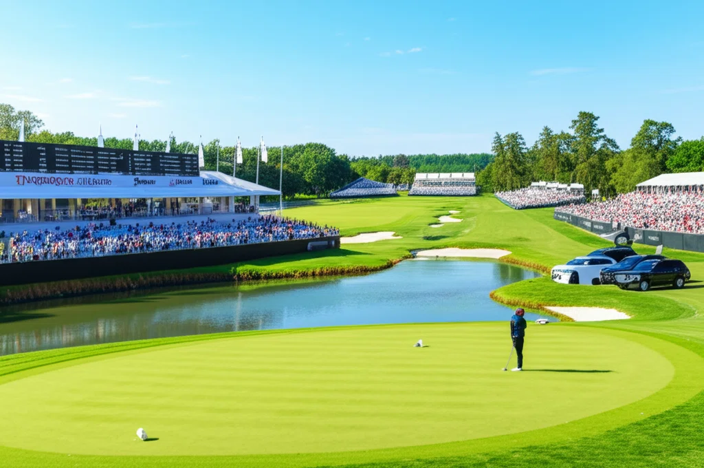 女子ゴルフトーナメントの様子