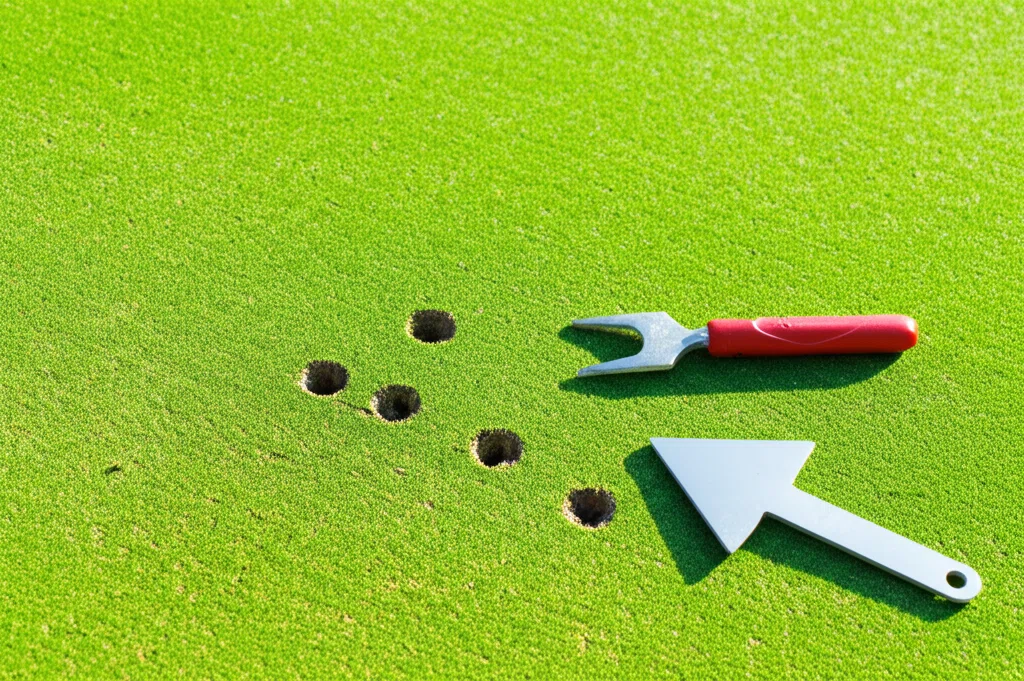 ピッチマークとリペアツールの画像