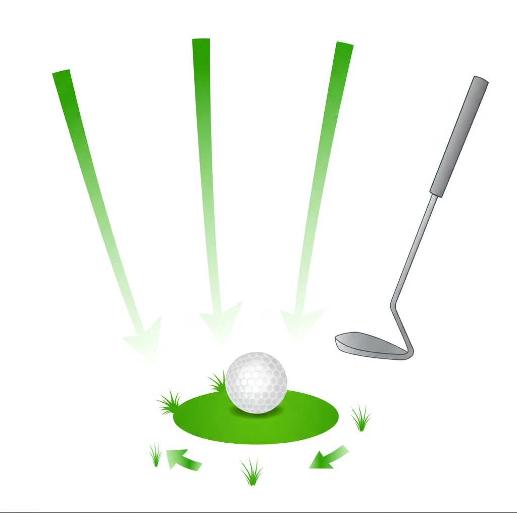 正しいピッチマーク修復方法を示す画像