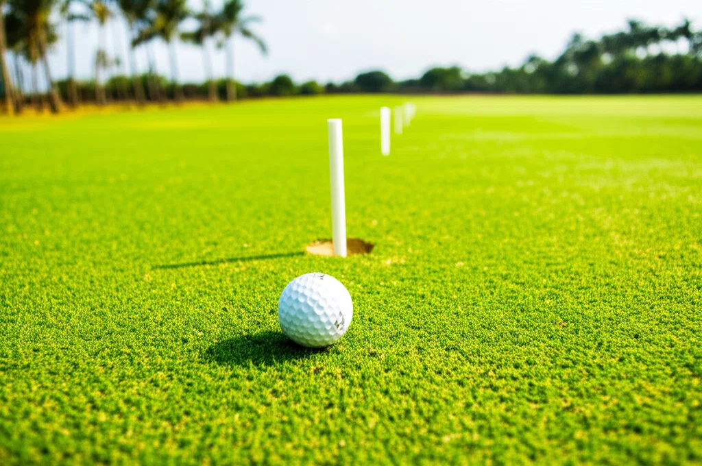 ゴルフコースでOBの可能性がある状況