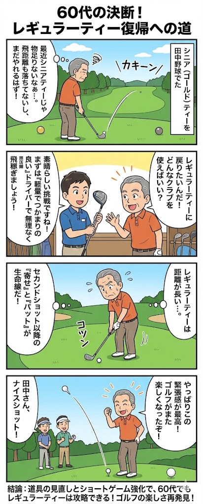 60代からでも遅くない！シニアゴルファーのためのレギュラーティー活用術