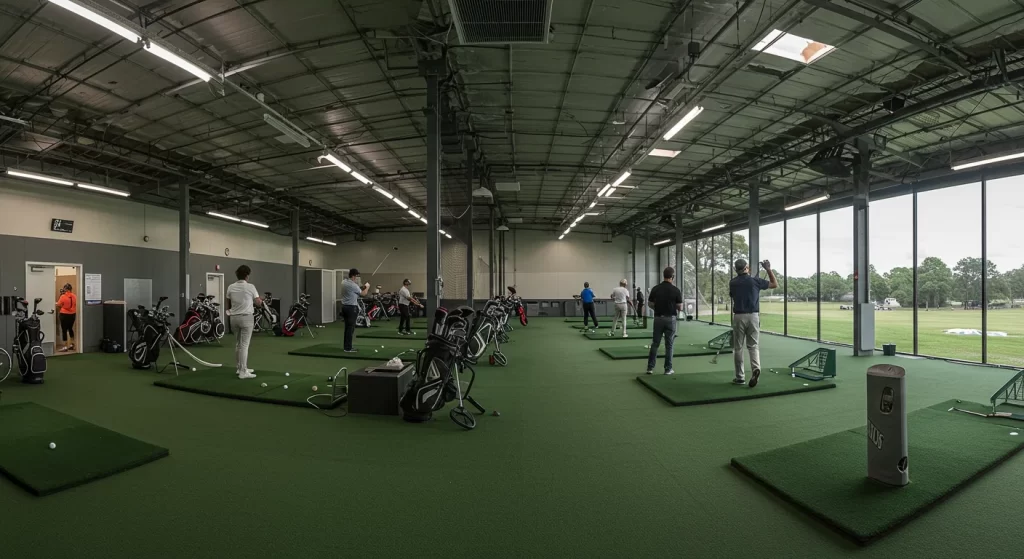 ステップゴルフプラス博多駅前店の練習風景