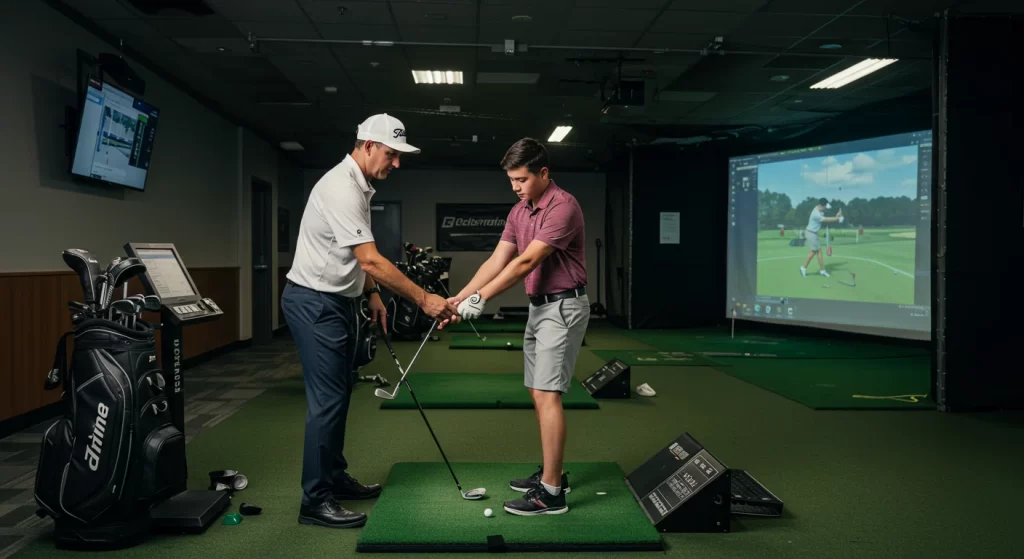 ステップゴルフプラスのレッスン風景