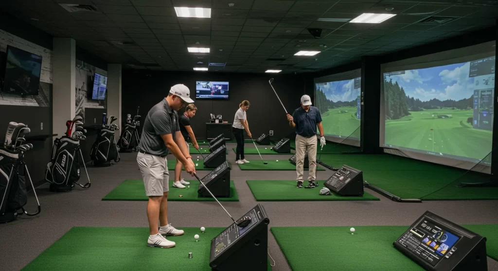 ステップゴルフプラスのグループレッスン風景