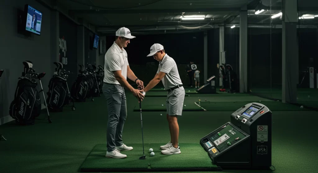 ステップゴルフプラスでレッスンを受ける初心者