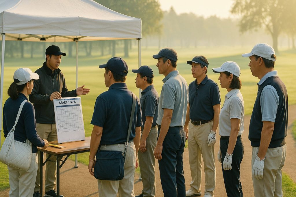スタート前のルール確認は緊張の瞬間
