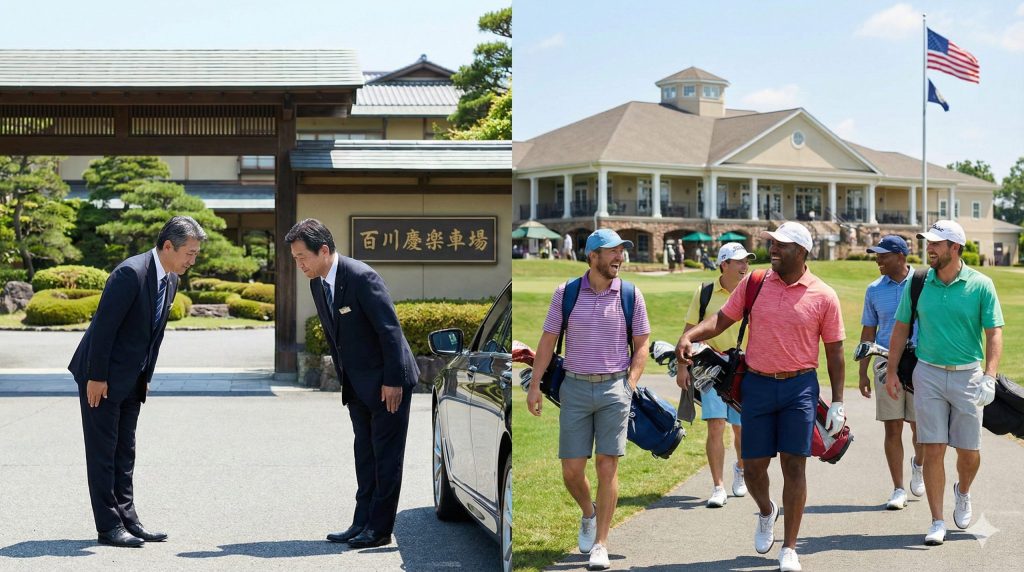 日本と海外のゴルフ場のドレスコード比較イメージ