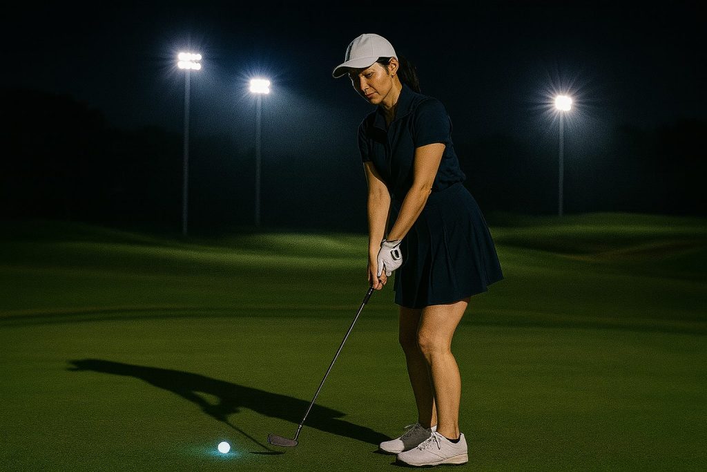 ナイター設備完備のゴルフ場なら、仕事帰りでも18ホールのプレーが可能