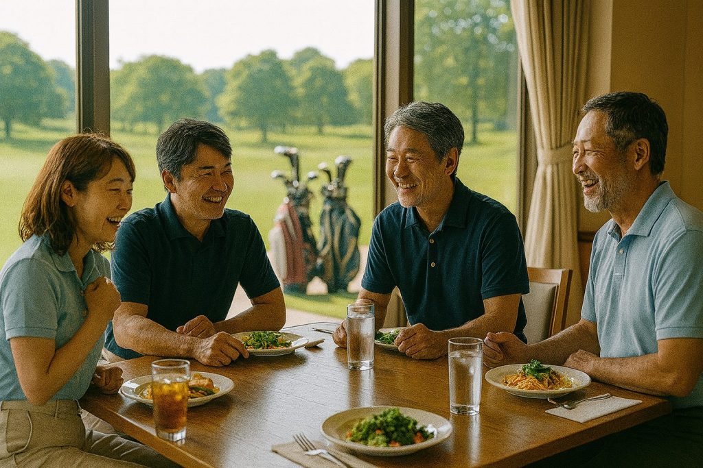 1ラウンドの所要時間は約5〜6時間。昼食休憩を挟んで前後半をプレー