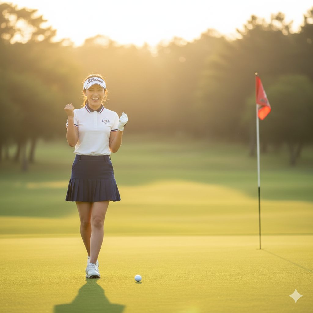 ゴルフを楽しむ女性ゴルファー