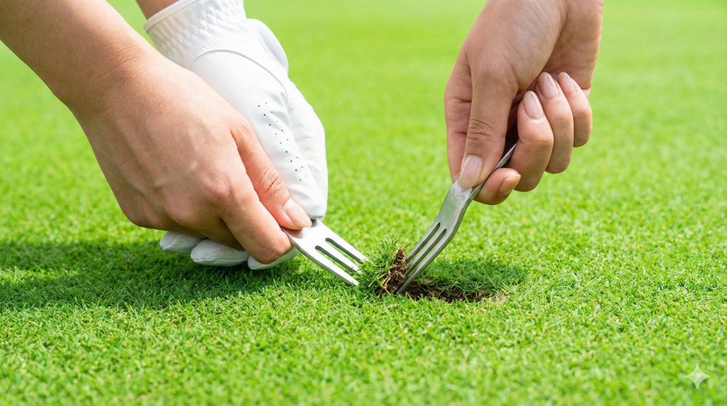 グリーンフォークは外側から中心へ向けて刺すのが正解