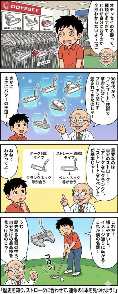 オデッセイパター名器10選｜プロ愛用の歴代モデルと選び方を徹底解説
