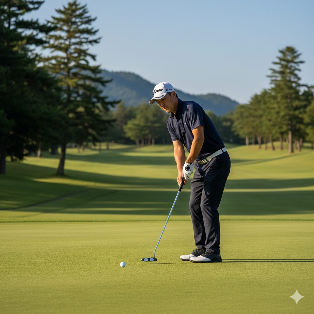 オデッセイパターを構えるゴルファーのイメージ