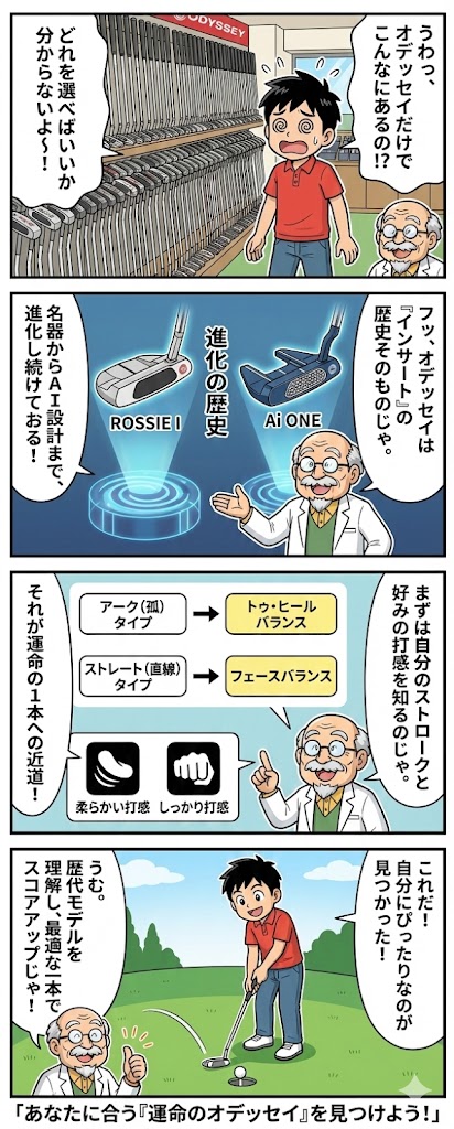 オデッセイパター歴代モデル完全ガイド｜名器から最新Ai-ONEまでプロ愛用の系譜