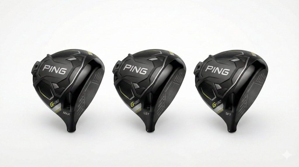PING G430ドライバーの3モデル比較イメージ