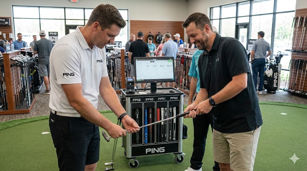 PING純正グリップとスーパーストロークの比較