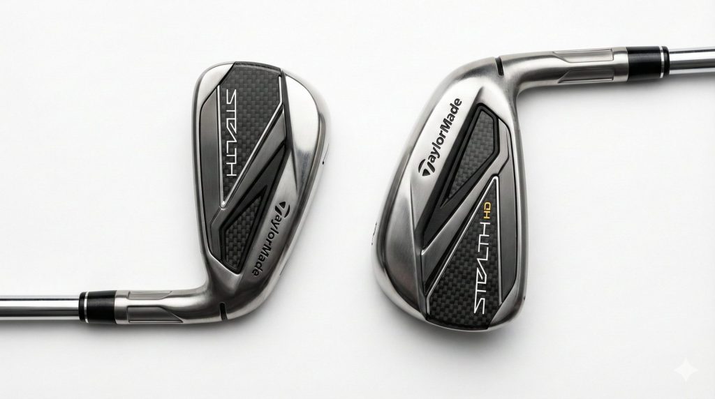 ステルスアイアンとステルスHDアイアンを並べて比較した画像