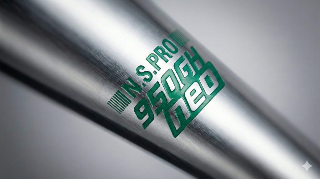 本シャフトのN.S.PRO 950GH neoのシャフトロゴのクローズアップ写真