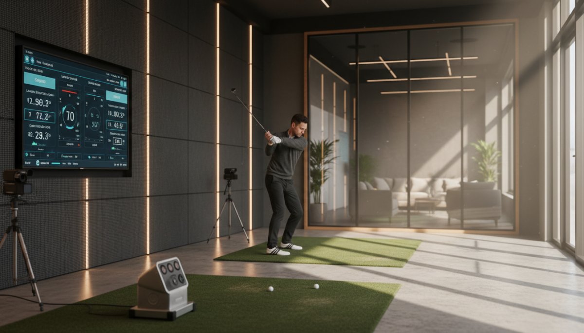 弾道測定器を使用した練習場でのデータ計測