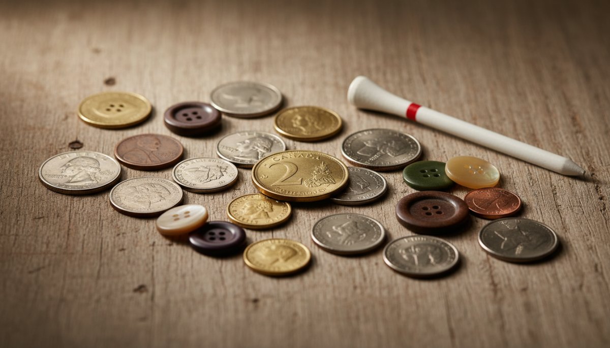 ゴルフマーカーとして使える代用品の例