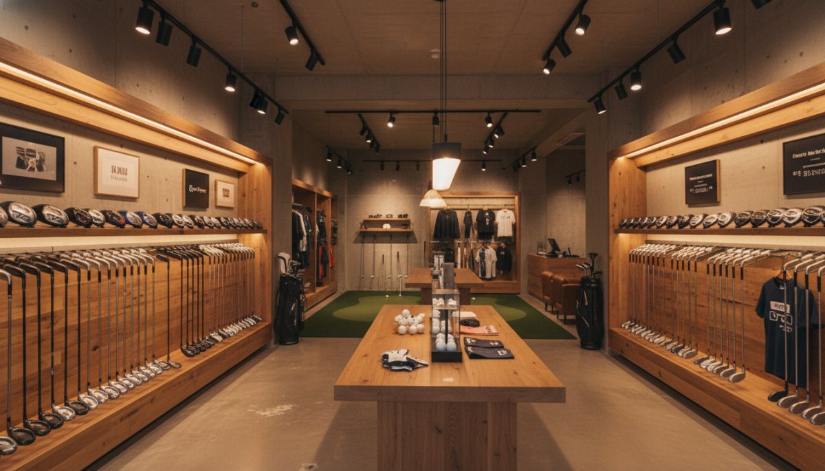 ゴルフショップの店内