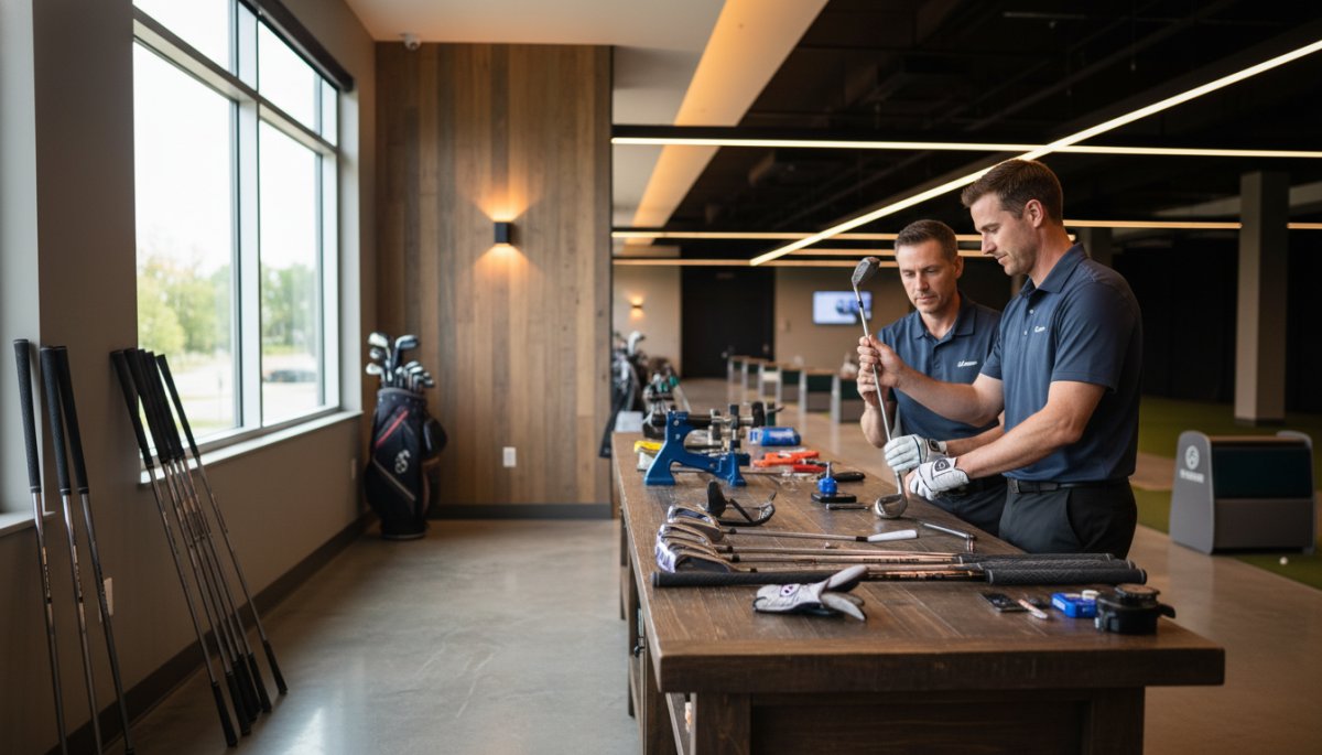 ゴルフクラブのフィッティング風景