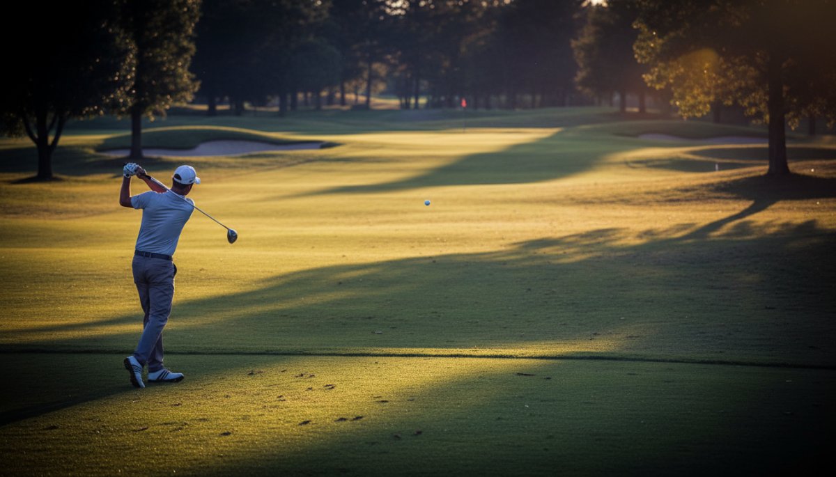 ゴルフコースでのドライバーショット