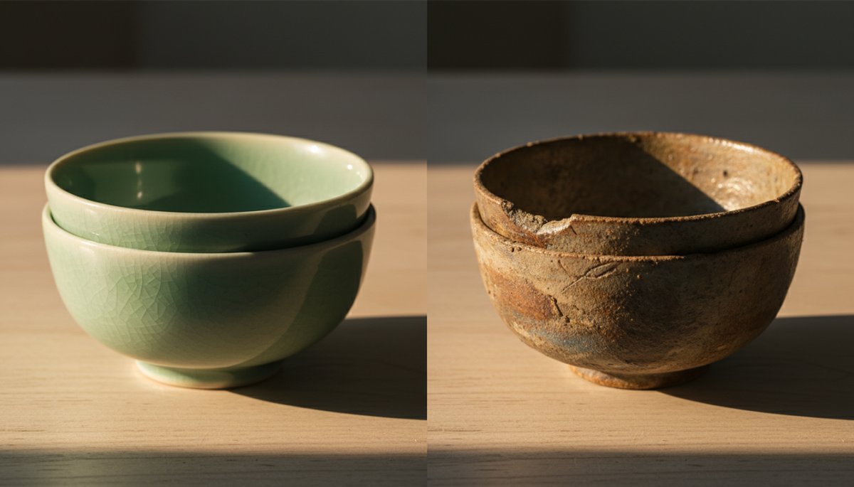 劣化したゴルフグリップと新品グリップの比較