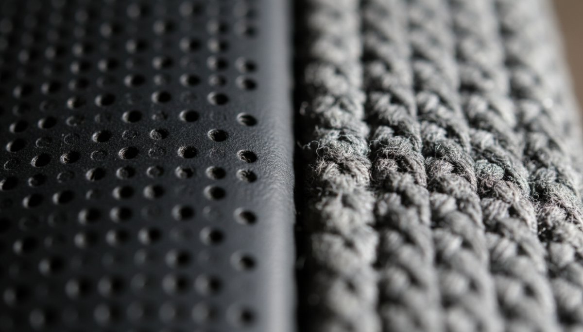 ラバーグリップとコードグリップの素材比較