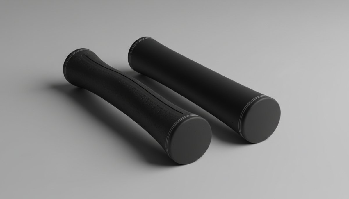 バックラインの有無を比較するグリップ