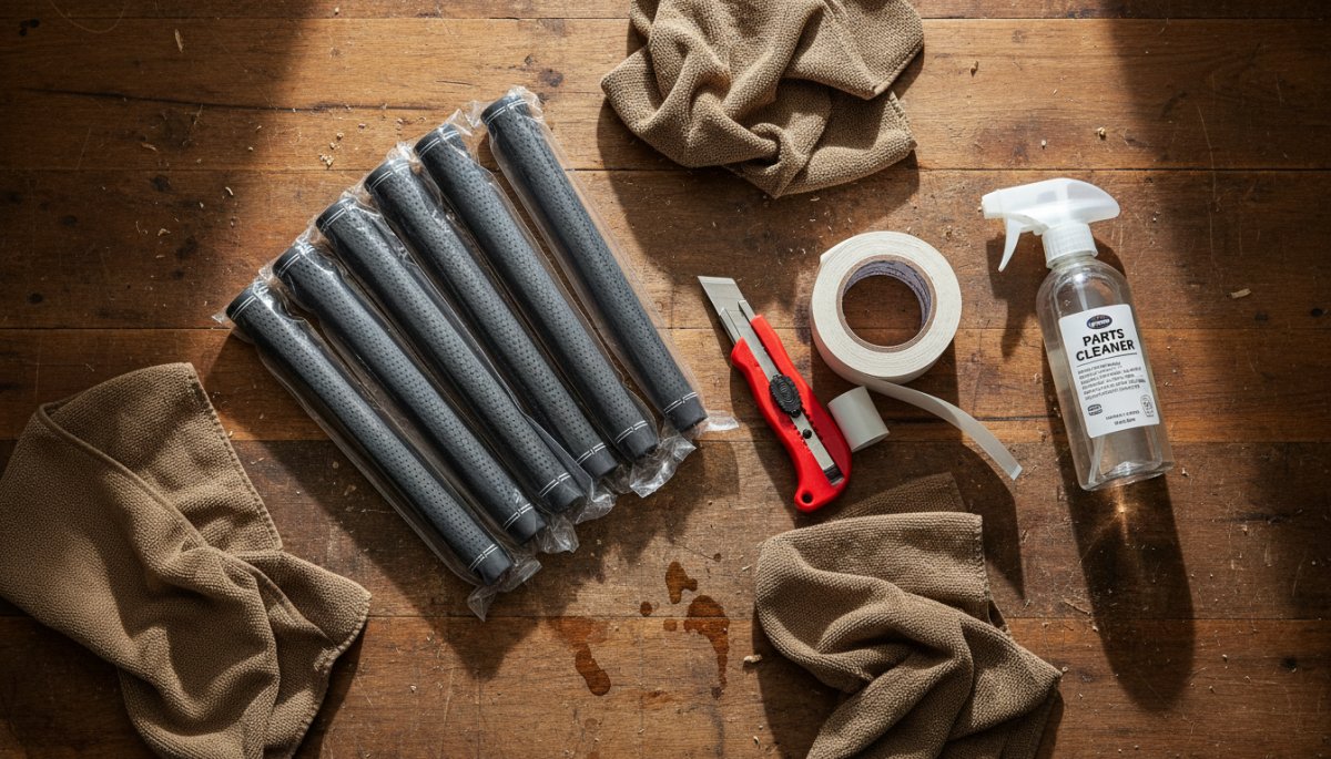 自分でグリップ交換する道具とセット