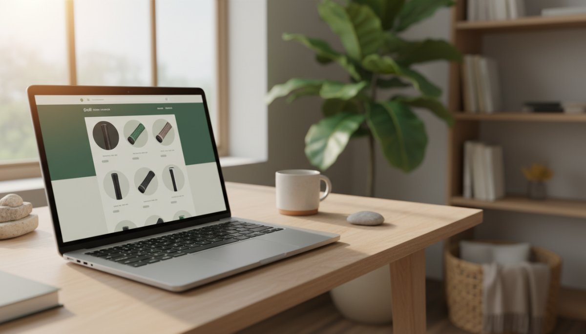 オンラインショッピングでゴルフグリップを選ぶ画面