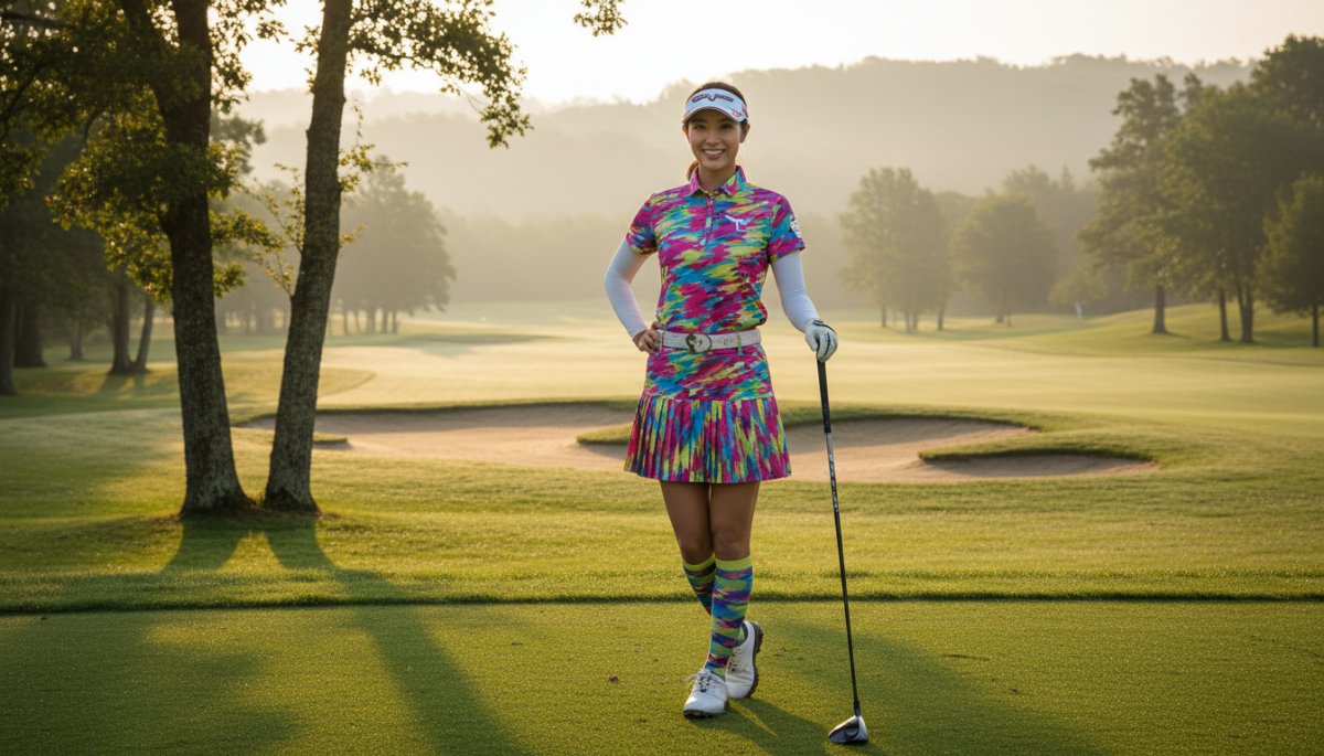 パーリーゲイツのゴルフウェアを着用したゴルファーのイメージ