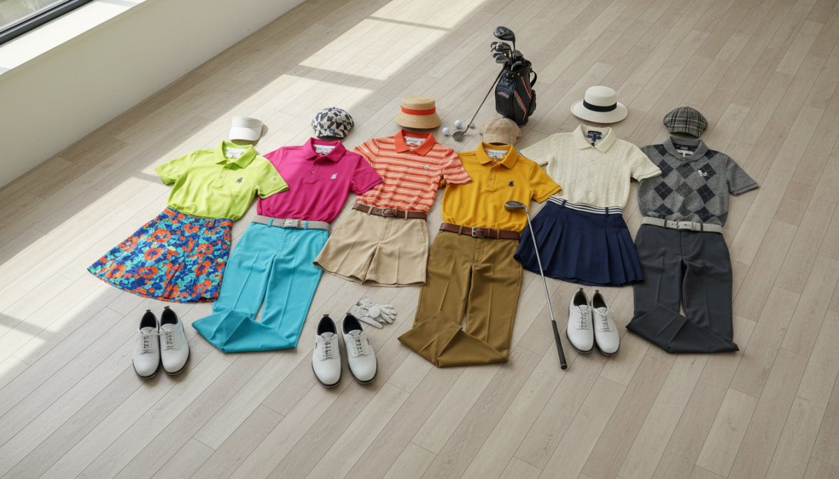 年齢別ゴルフウェアコーディネートのイメージ