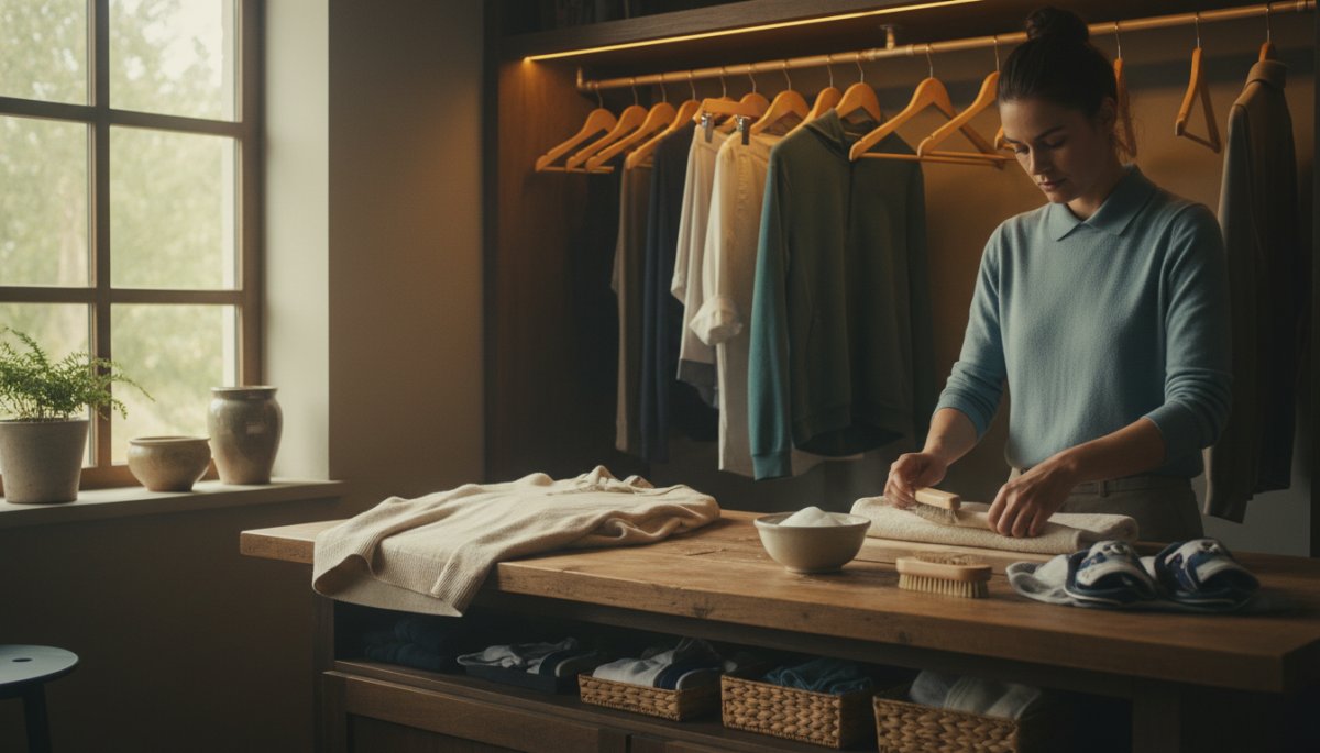 ゴルフウェアのショッピングとメンテナンスのイメージ