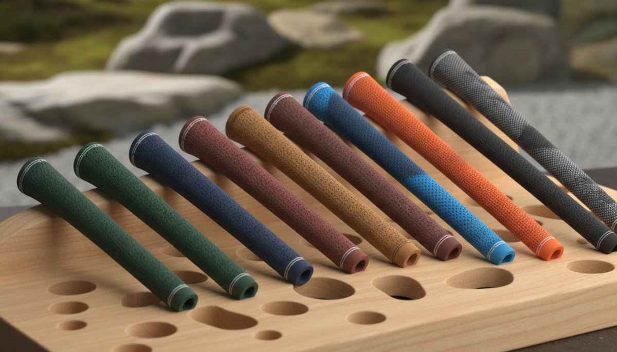 様々なタイプのゴルフグリップの比較