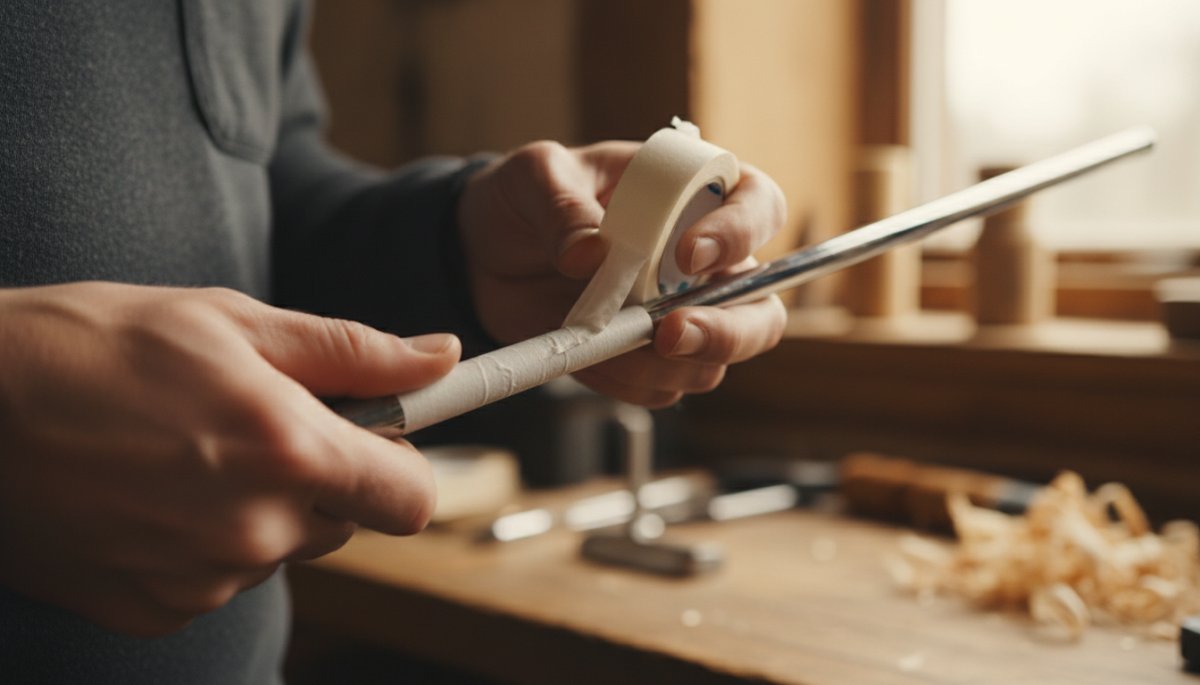 パターシャフトへの両面テープの巻き方