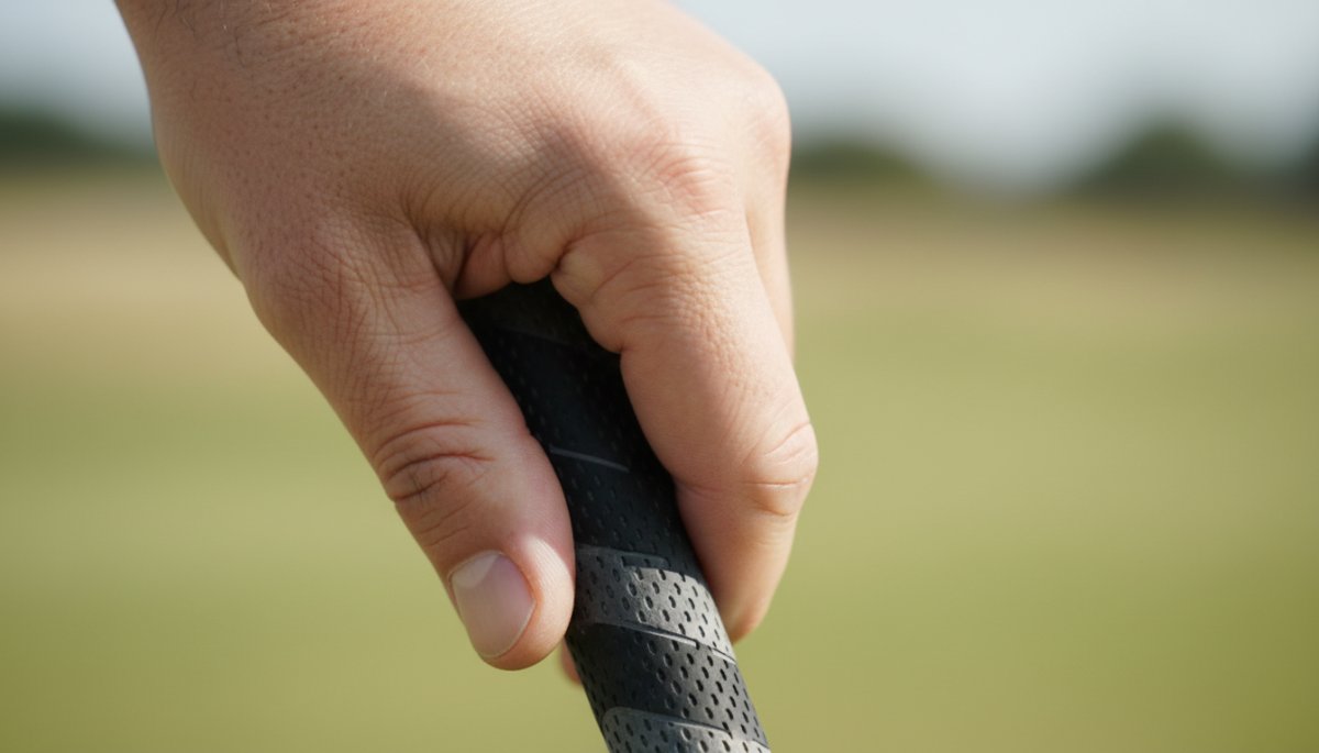 ゴルフグリップの重要性を示すクラブと手の接点
