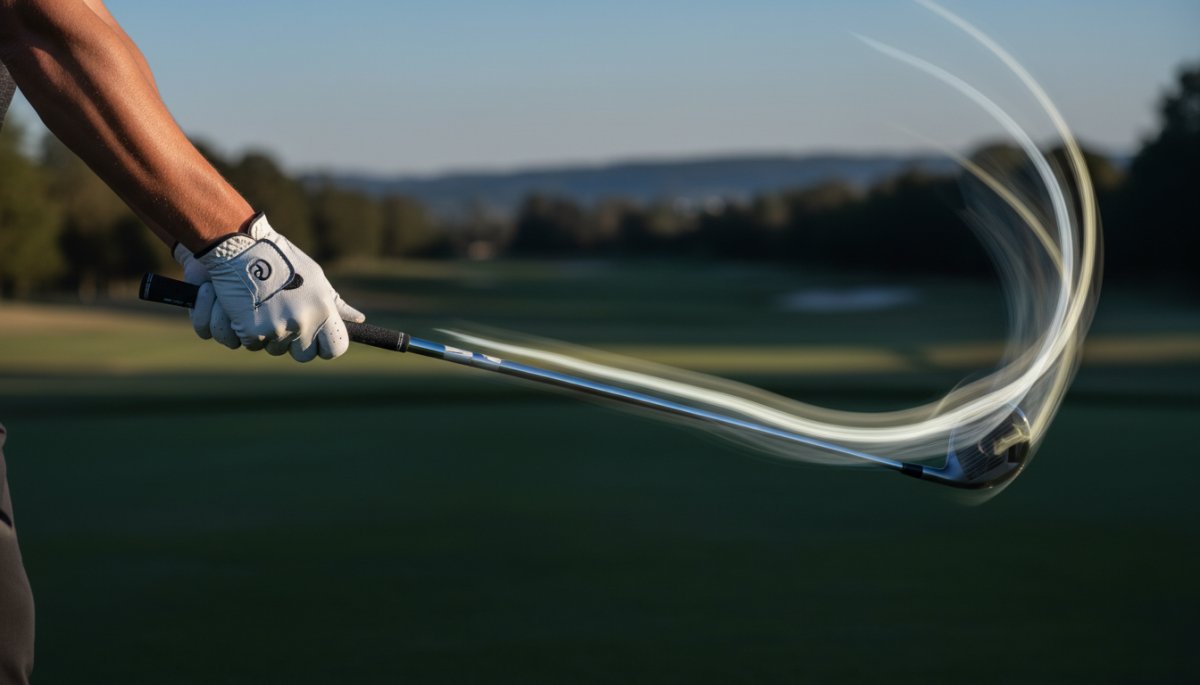 グリップ劣化によるスイングへの影響を示すイメージ