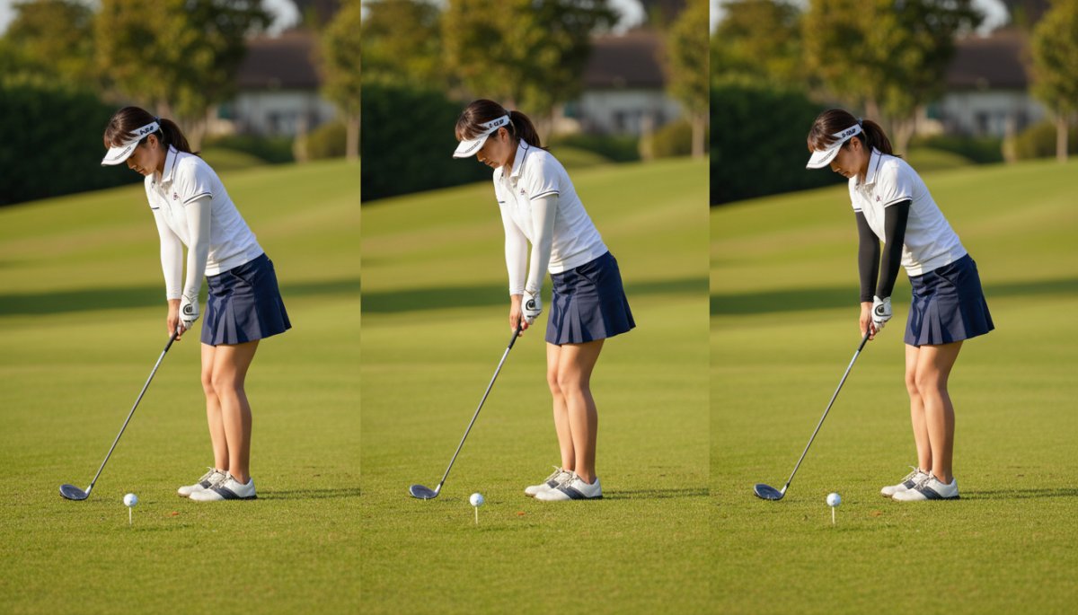 ゴルフクラブ別の前傾角度とスタンス幅の違い