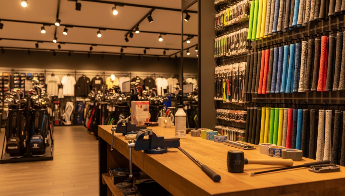 ゴルフショップでのグリップ交換サービス